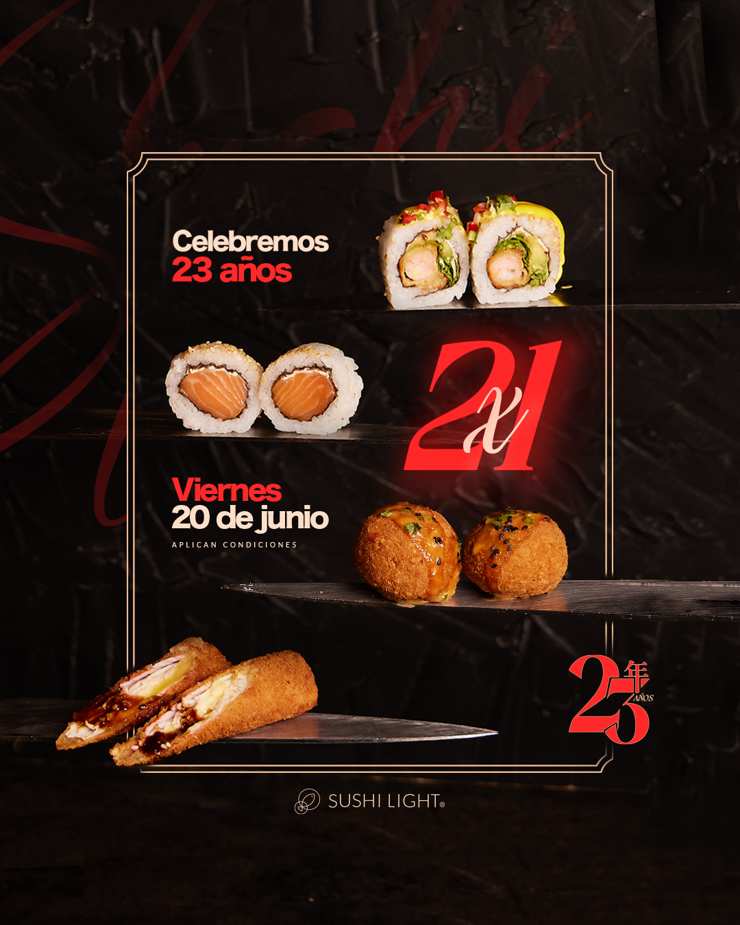 Viernes 2x1 Sushi Light