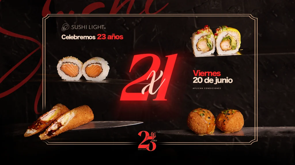 Viernes 2x1 Sushi Light