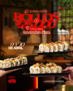 Promoción exclusiva Ámsterdam: Rollos a $25.000