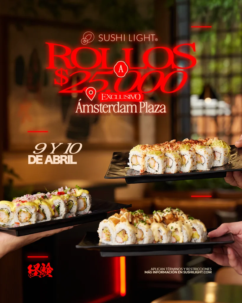 Promoción exclusiva Ámsterdam: Rollos a $25.000