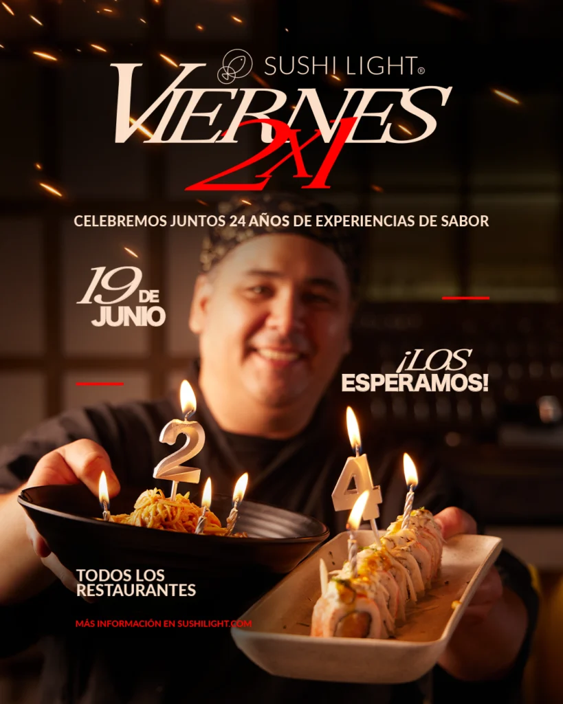 Viernes de sushi 2x1 Sushi Light
