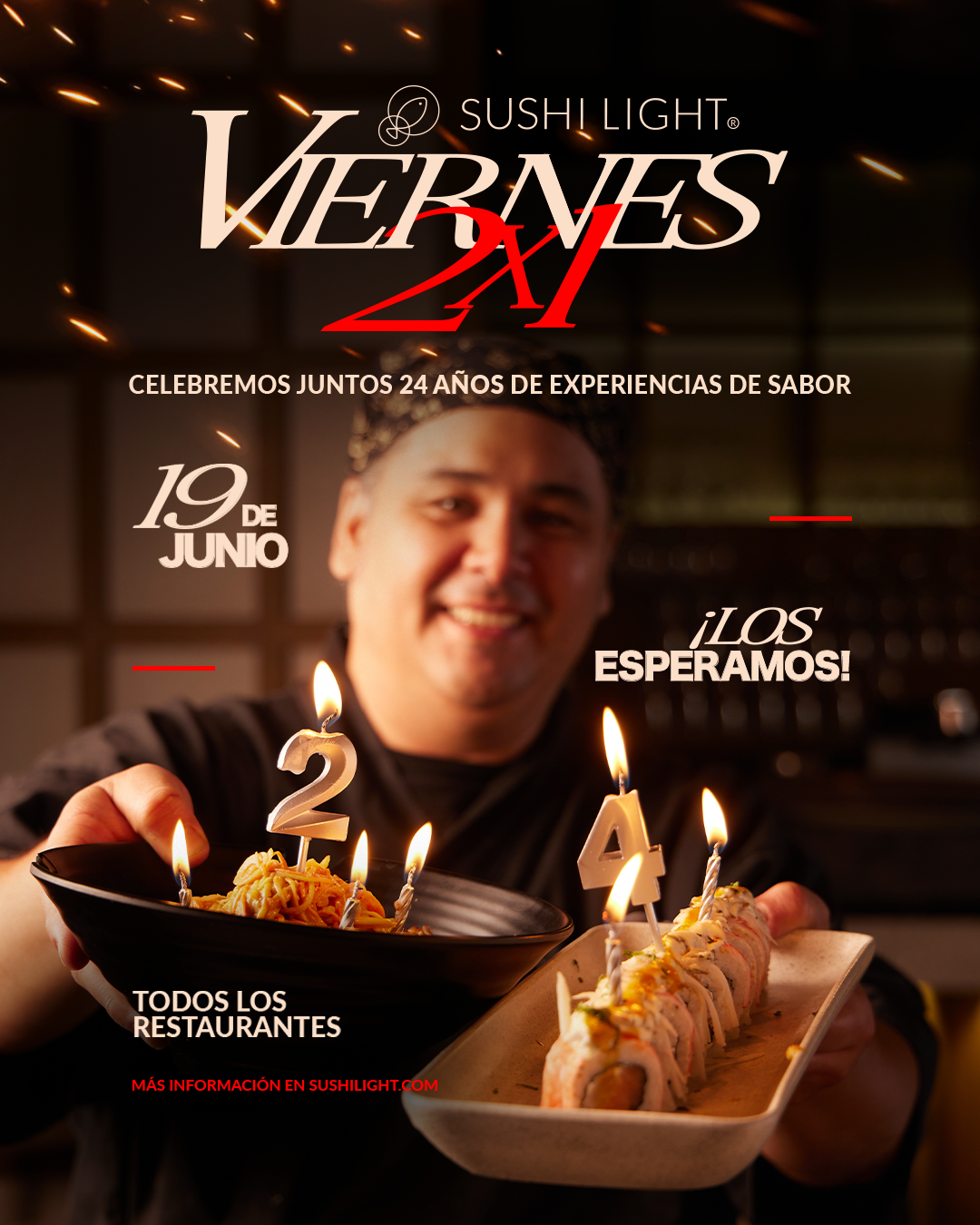 Viernes de sushi 2x1 Sushi Light